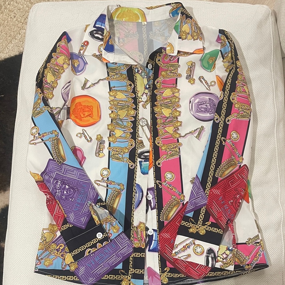 Colorful Women's Blazer with Intricate Patterns